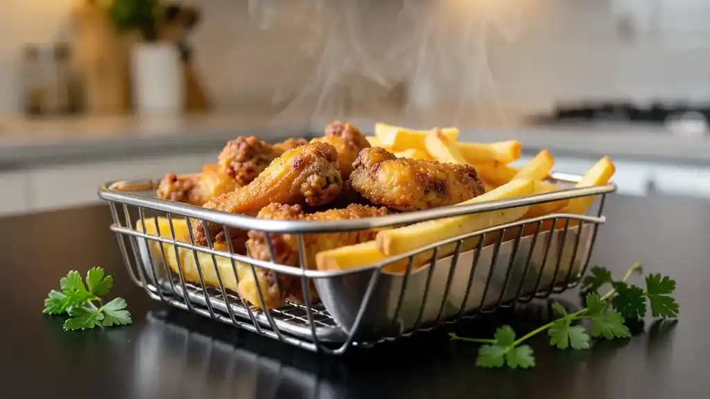 Air fryer recipe: air fryer with stainless steel basket